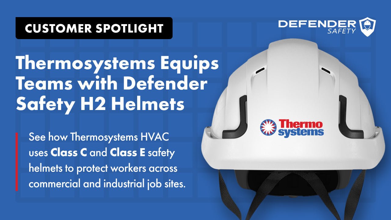 Custom HVAC Safety Helmets for Thermosystems Heating & Air Conditioning - Defender Safety