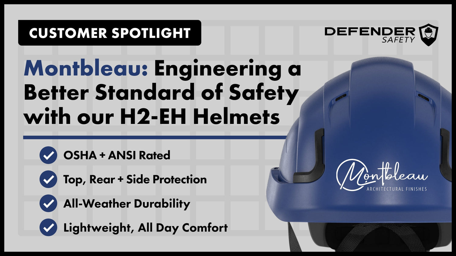 Montbleau: Building Confidence Through Innovation with H2-EH Helmets - Defender Safety