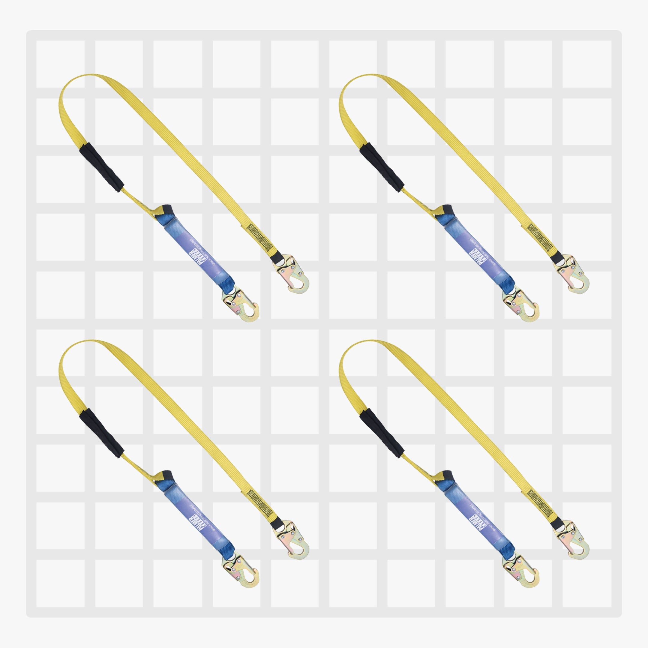 6 FT. Lanyard, Single Leg, Blue Shock Absorber, Snap Hooks - Defender Safety