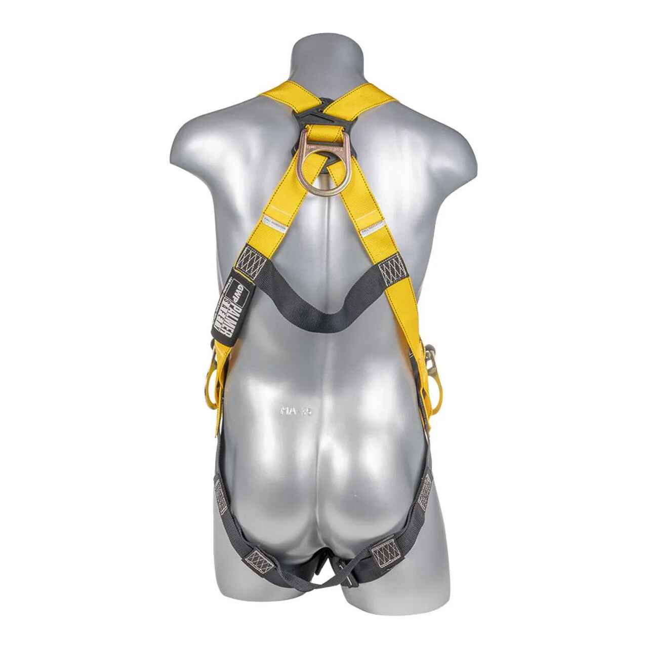 Construction Safety Harness 3 Point Pass-Thru Legs, Back/Side D-Rings