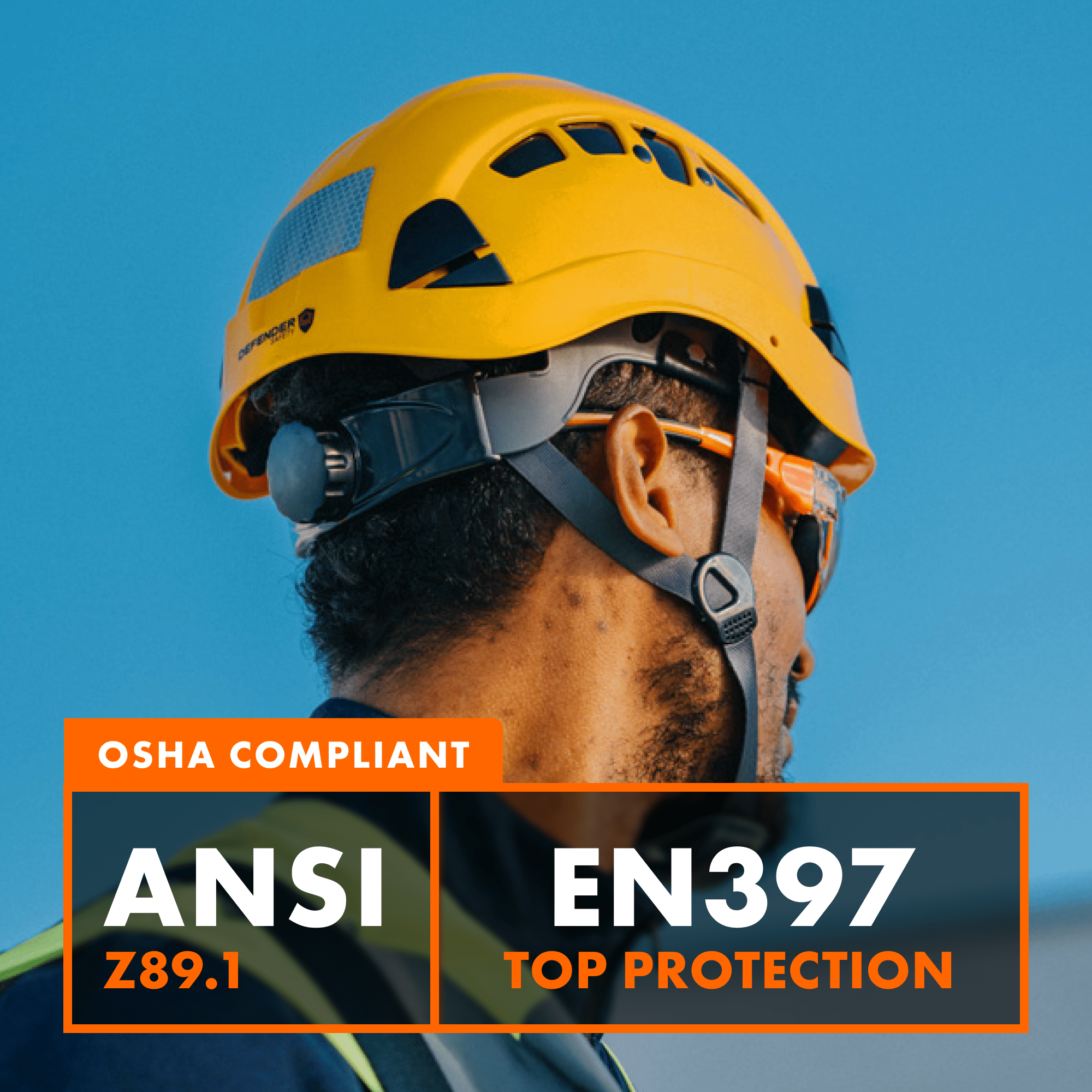 H1 - CH (Type I, Vented) + Tinted Visor - Defender Safety