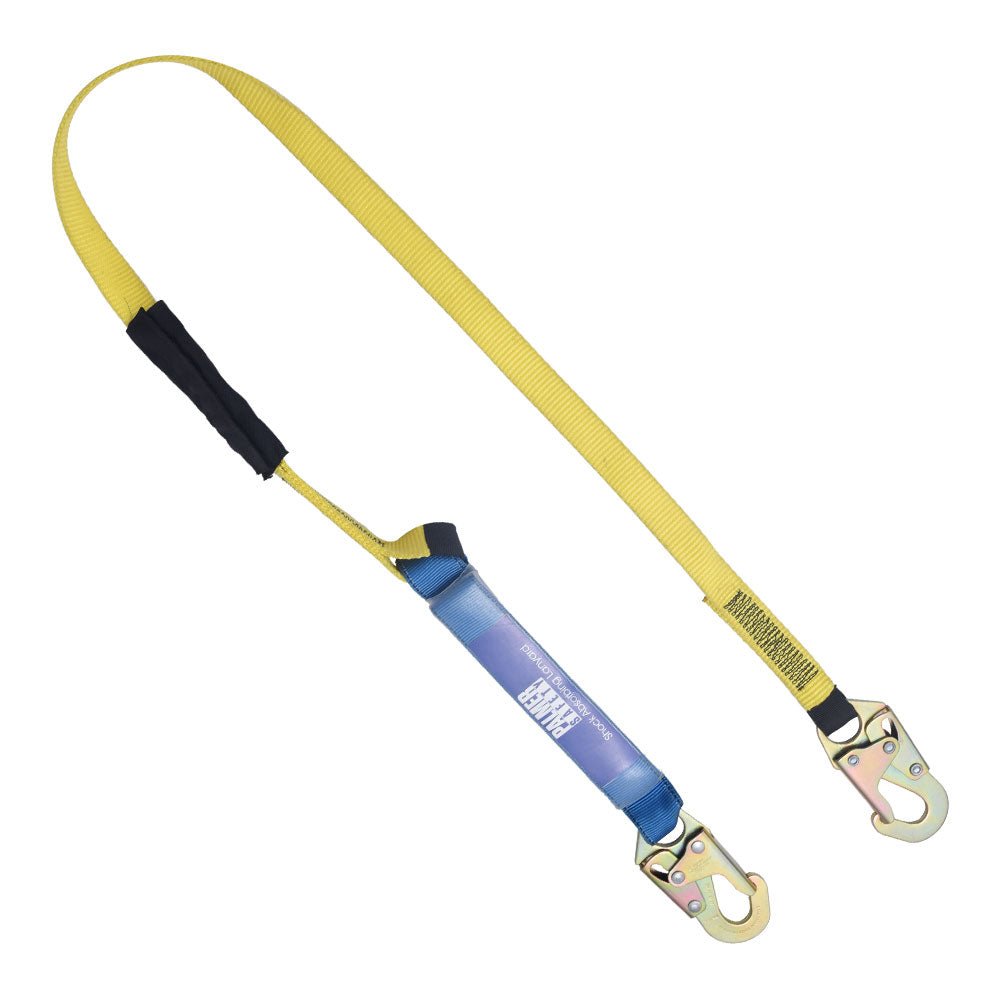 Lanyard 6 ft. Shock Absorber, Small Hooks, Single Leg. - Defender Safety