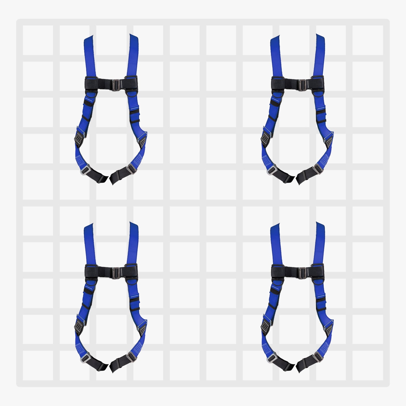 Mako™ Series Harness 5pt., Pass - Thru Legs, Back D - Ring, Blue - Defender Safety