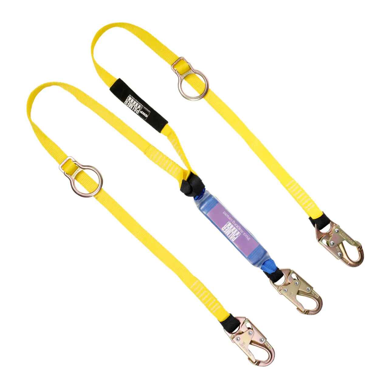 6 ft. Double leg tie-back Shock-Sorb™ lanyard with a small ¾” hook - Defender Safety