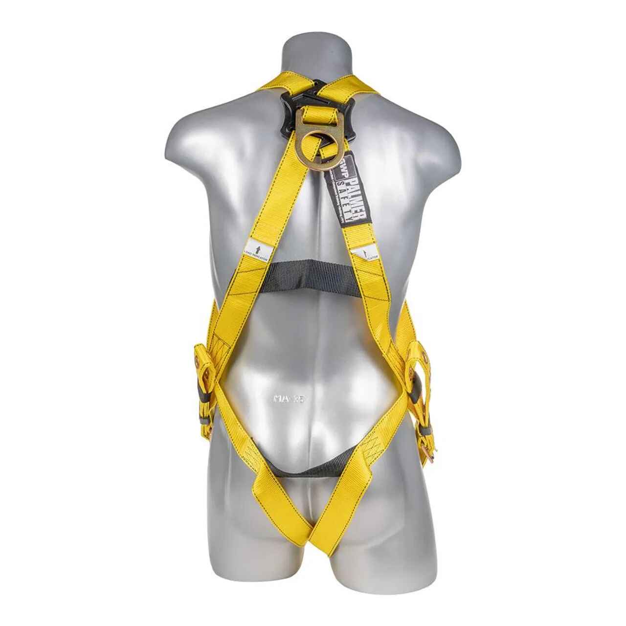 Construction Safety Harness 3 Point, Grommet Legs, Back D-Ring - Defender Safety