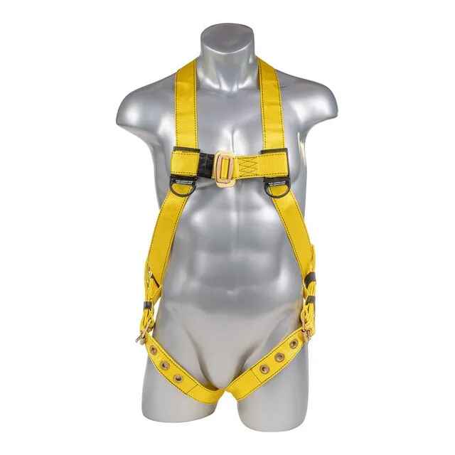 Construction Safety Harness 3 Point, Grommet Legs, Back D-Ring - Defender Safety