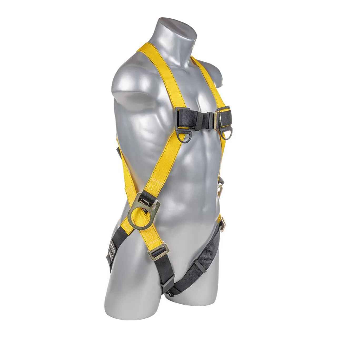 Construction Safety Harness 3 Point Pass-Thru Legs, Back/Side D-Rings - Defender Safety