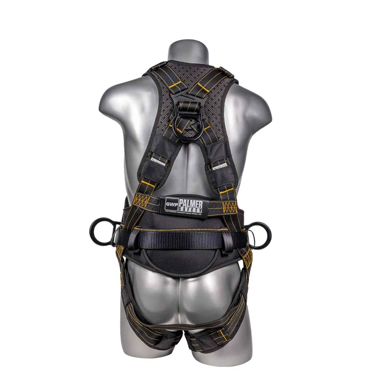 Construction Safety Harness 5 Point, Padded Back & Grommet Legs - Defender Safety