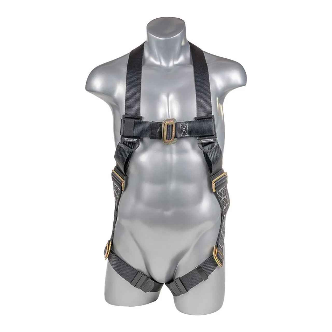 Construction Safety Harness 5 Point, Pass-Thru Legs, Back D-Ring - Defender Safety