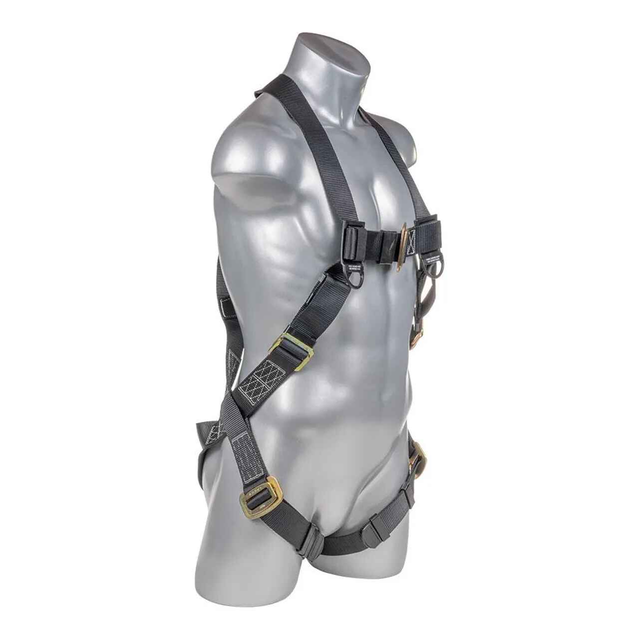 Construction Safety Harness 5 Point, Pass-Thru Legs, Back D-Ring - Defender Safety