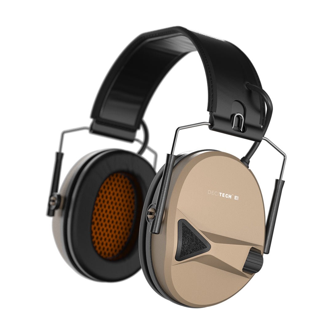 DECITECH™ E1 Active Hearing Protection, Over the Head Earmuffs - Defender Safety