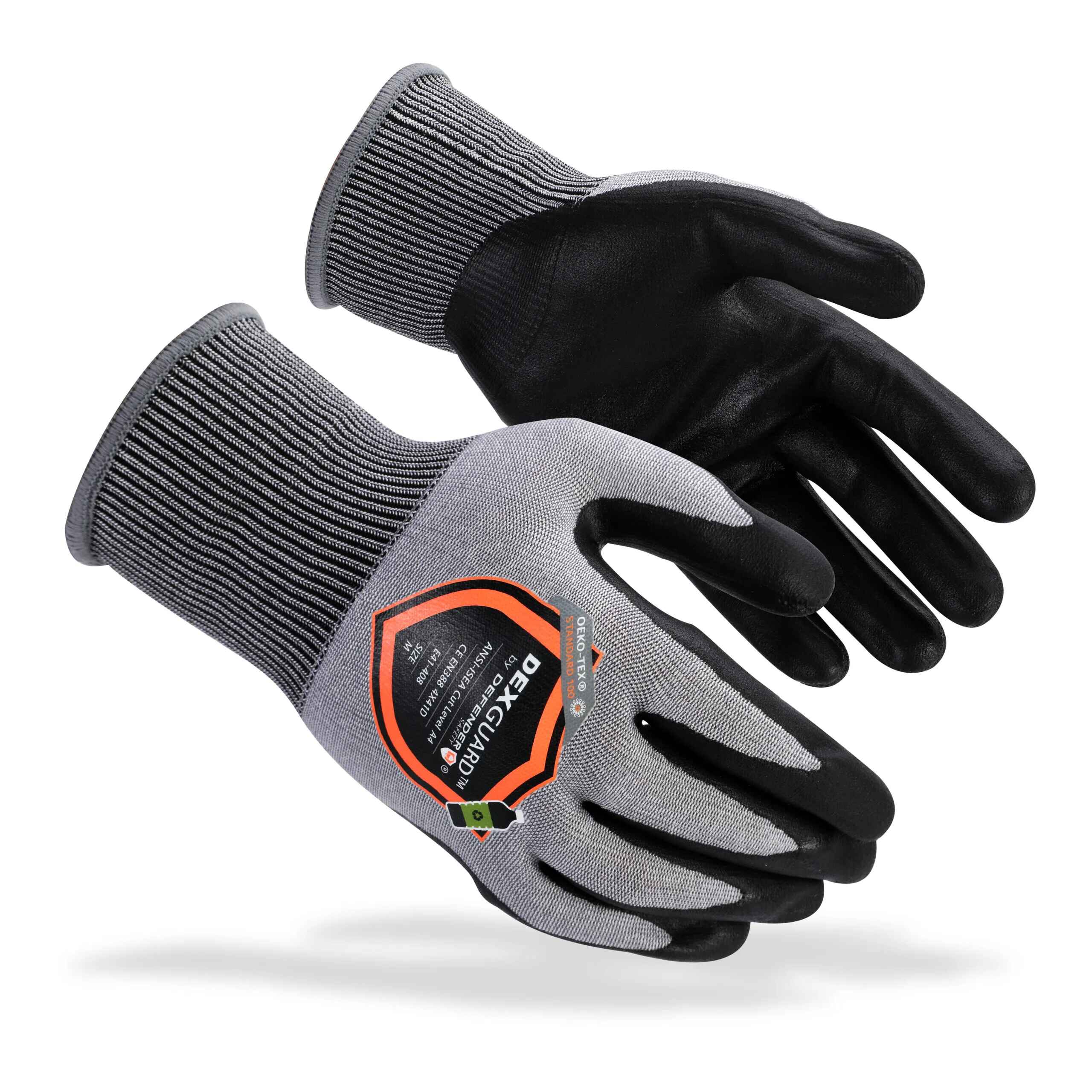 DEXGUARD™ A4 Cut Gloves, Level 4 Abrasion Resistant, Foam Nitrile Coating - Defender Safety