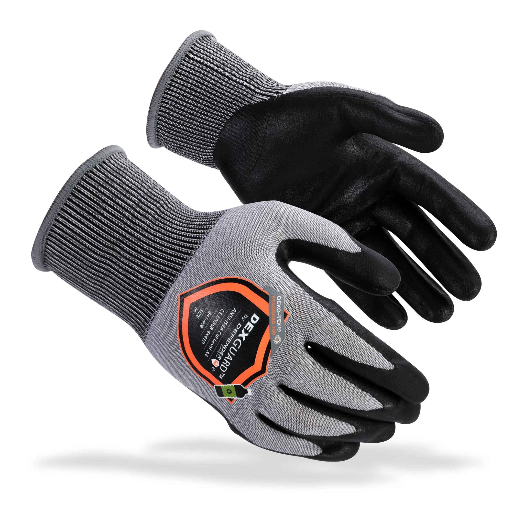 A6 Cut Resistant Gloves, Level 4 Abrasion Resistant, Textured Nitrile Coating, Touch Screen Compatible DEXGUARD, 2XL / 1 Pair