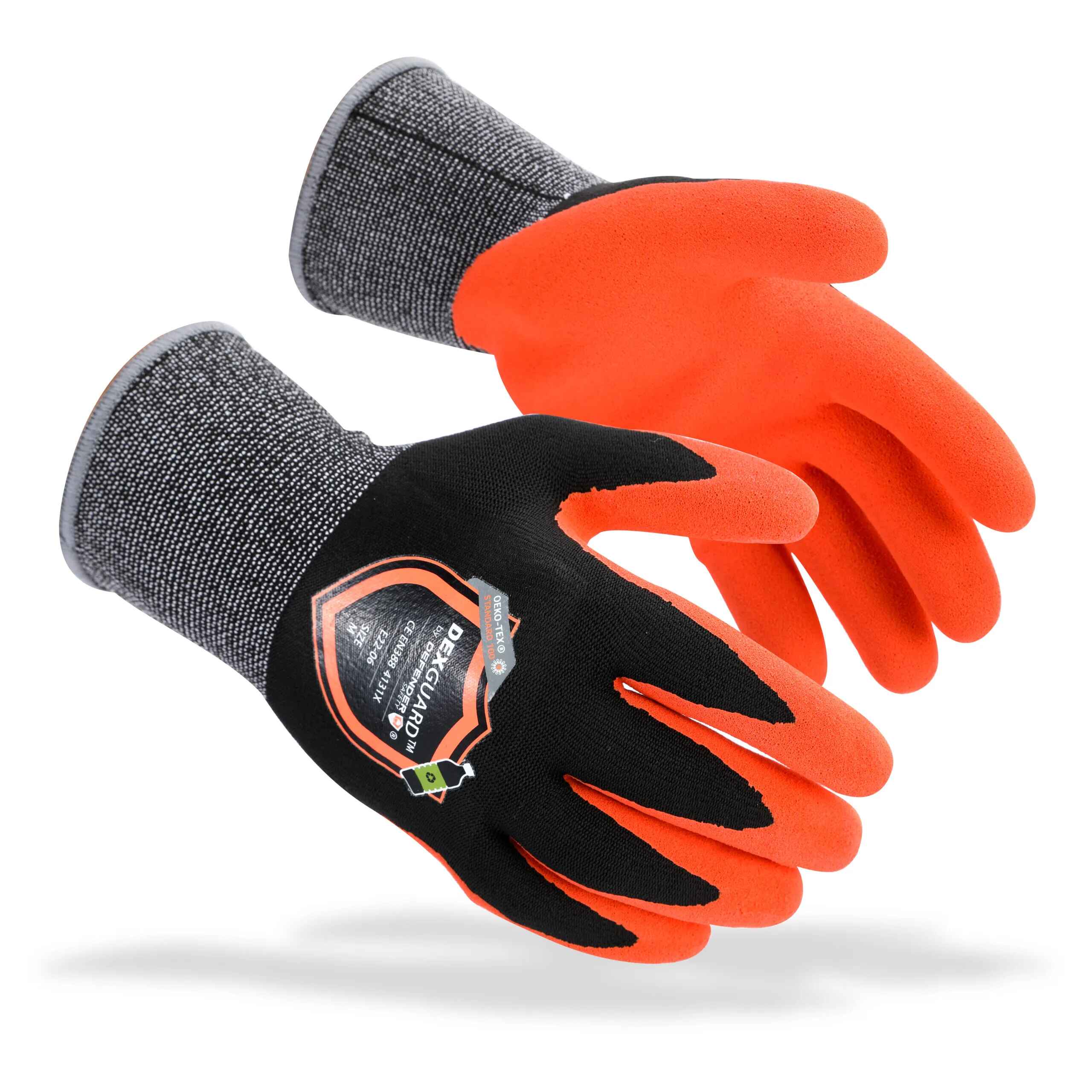 DEXGUARD™ General Purpose Recycled Gloves, Touch Screen Compatible, Abrasion Resistant Level 4, Textured Nitrile Coating - Defender Safety