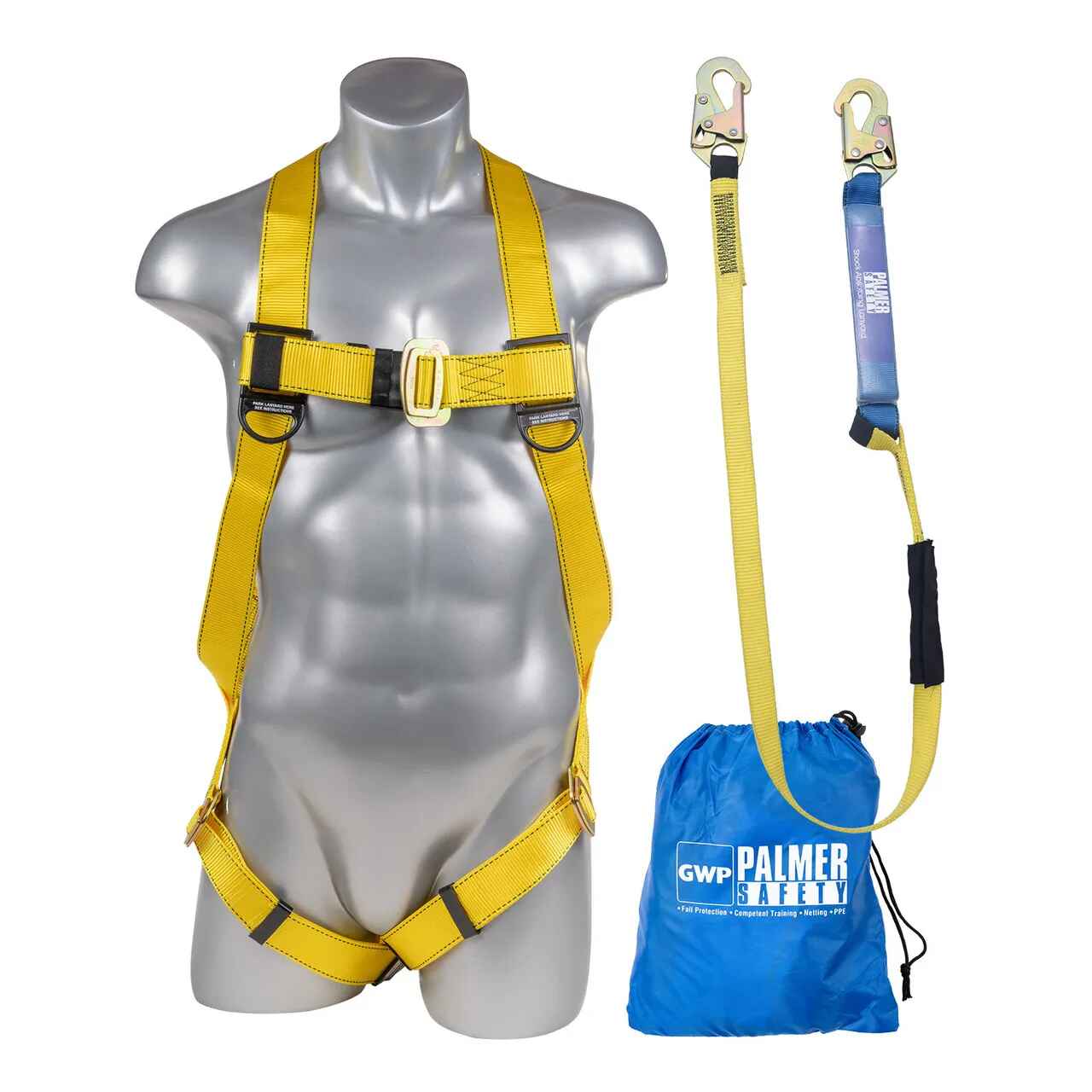 Full Protection 3pt. Body Harness and Lanyard Combo - Defender Safety