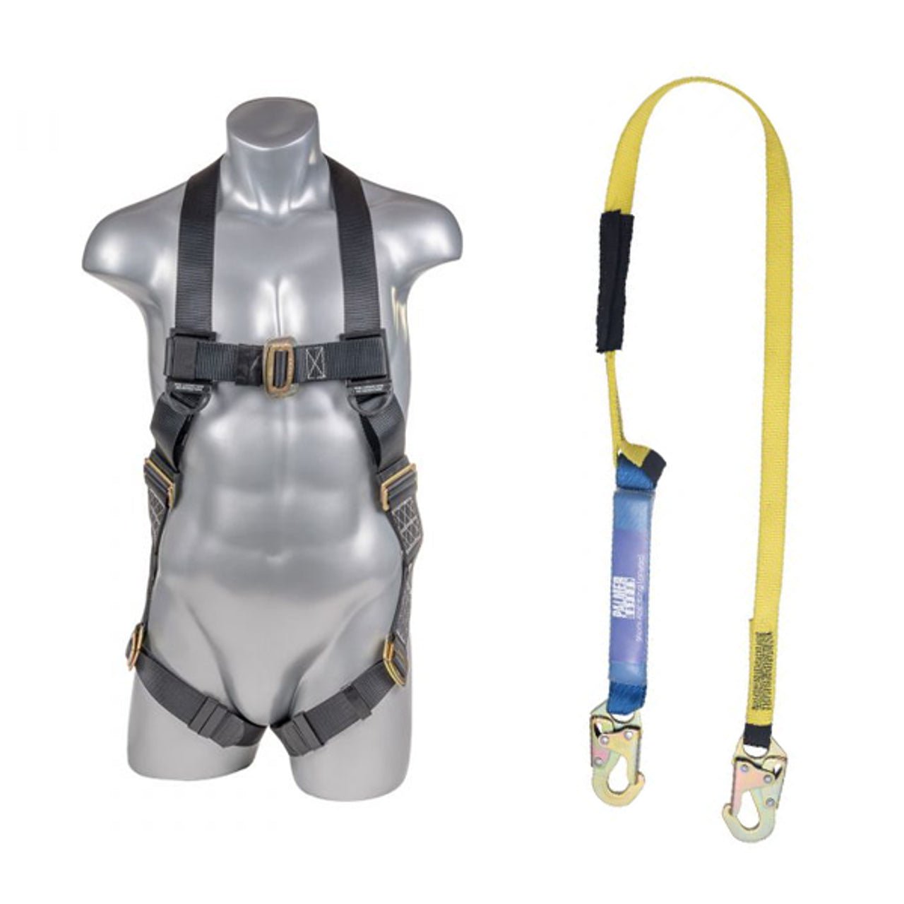 Full Protection 5pt. Body Harness and Lanyard Combo - Defender Safety