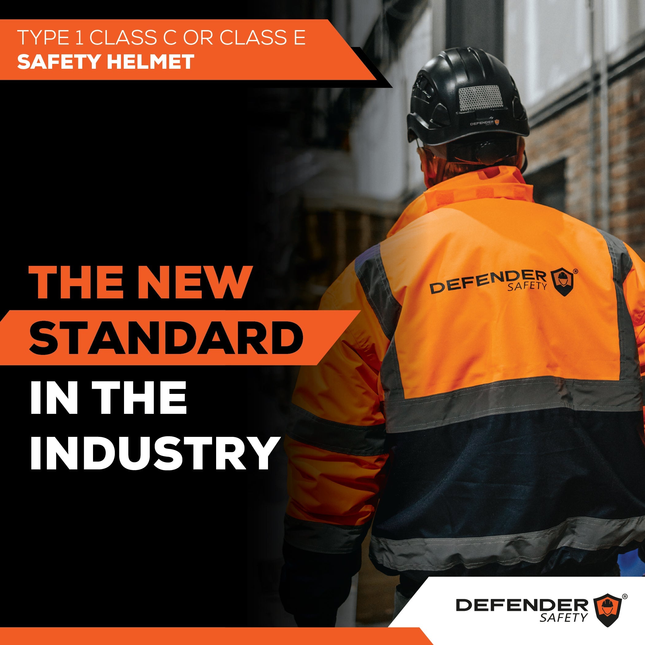 H1-EH, Electrical Shock Protection, Safety Helmet Type 1, Class E, ANSI Z89 & EN 397 Rated - Defender Safety