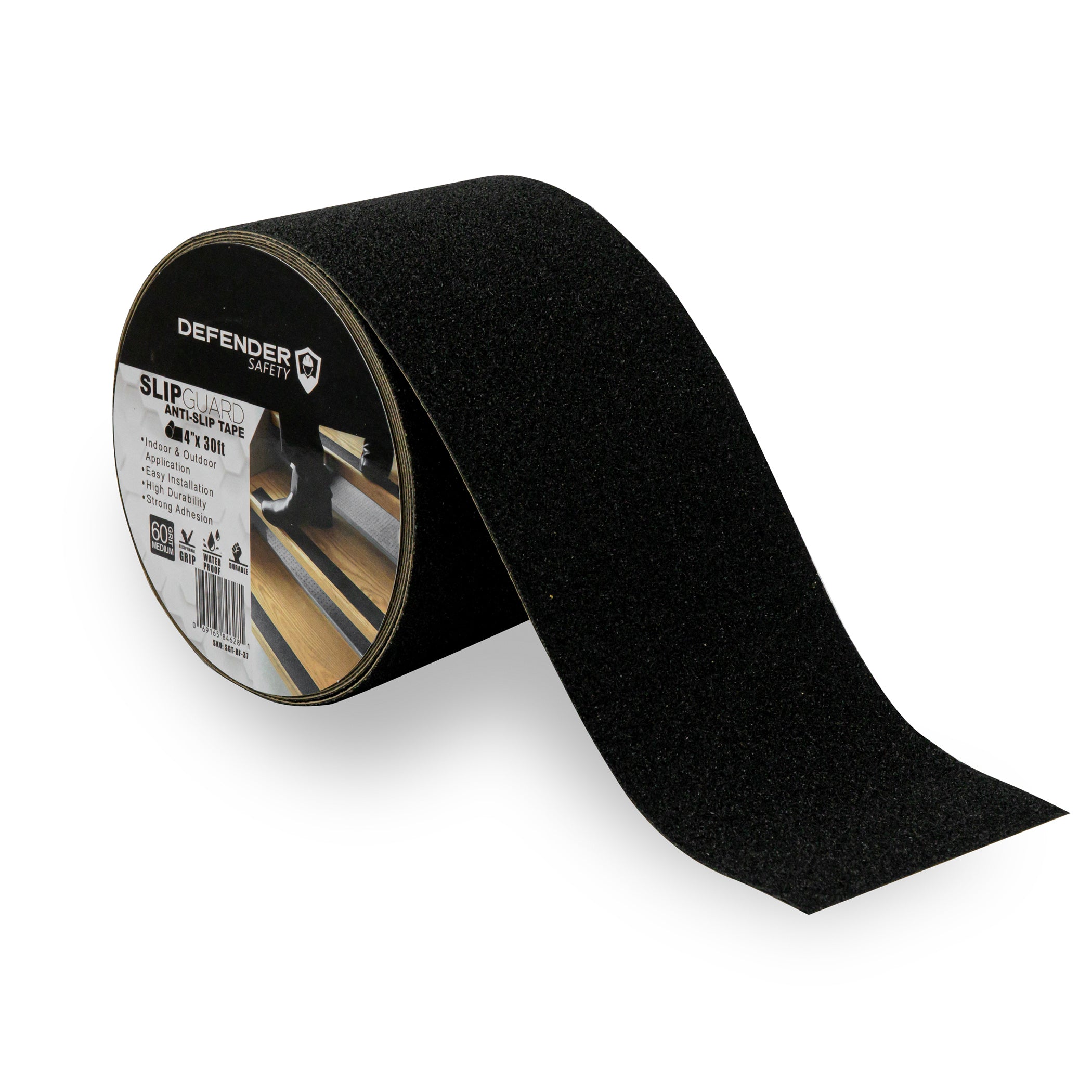 SLIPGUARD™ Anti-Slip Floor Tape. 60 Grit. Black. - Defender Safety