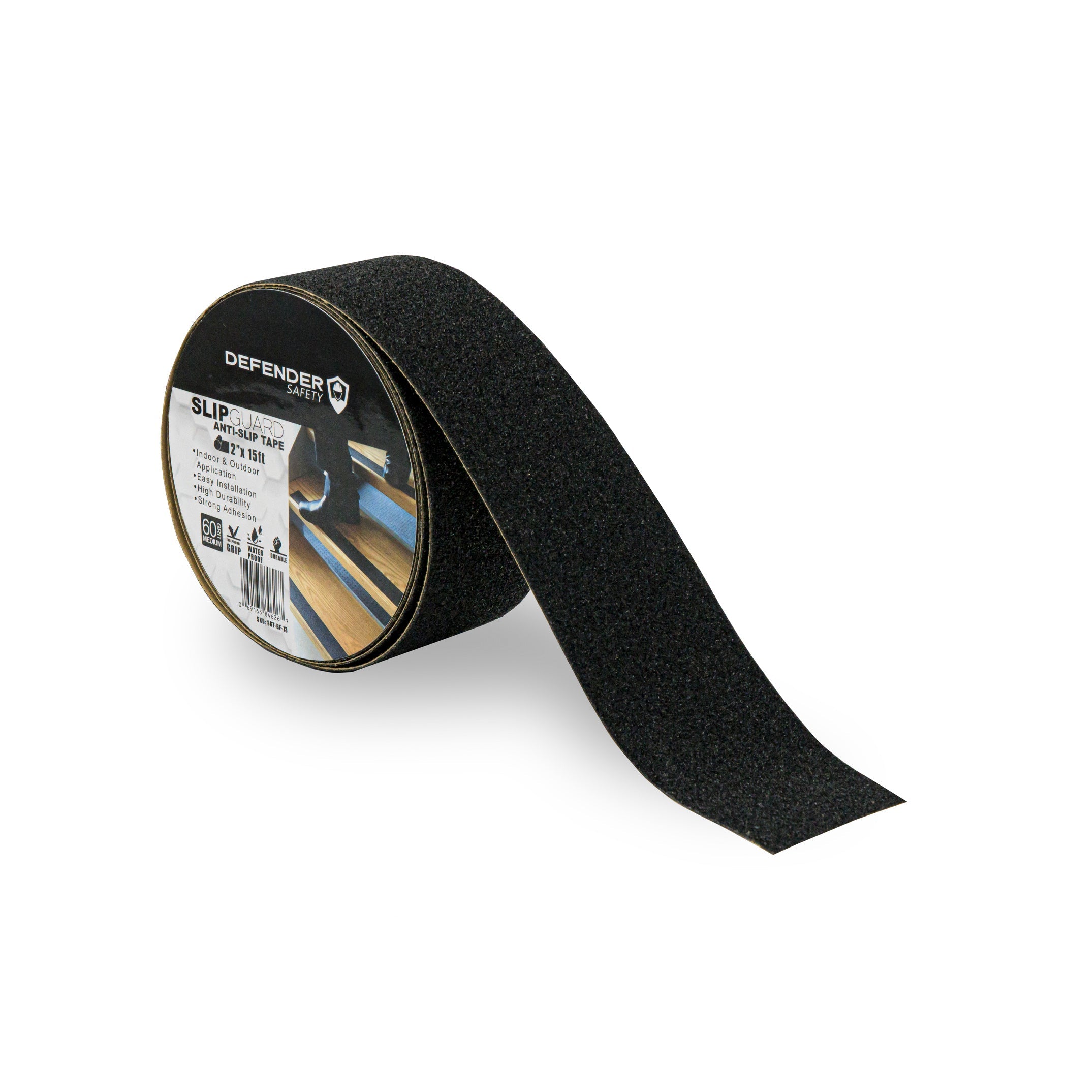 SLIPGUARD™ Anti-Slip Floor Tape. 60 Grit. Black. - Defender Safety