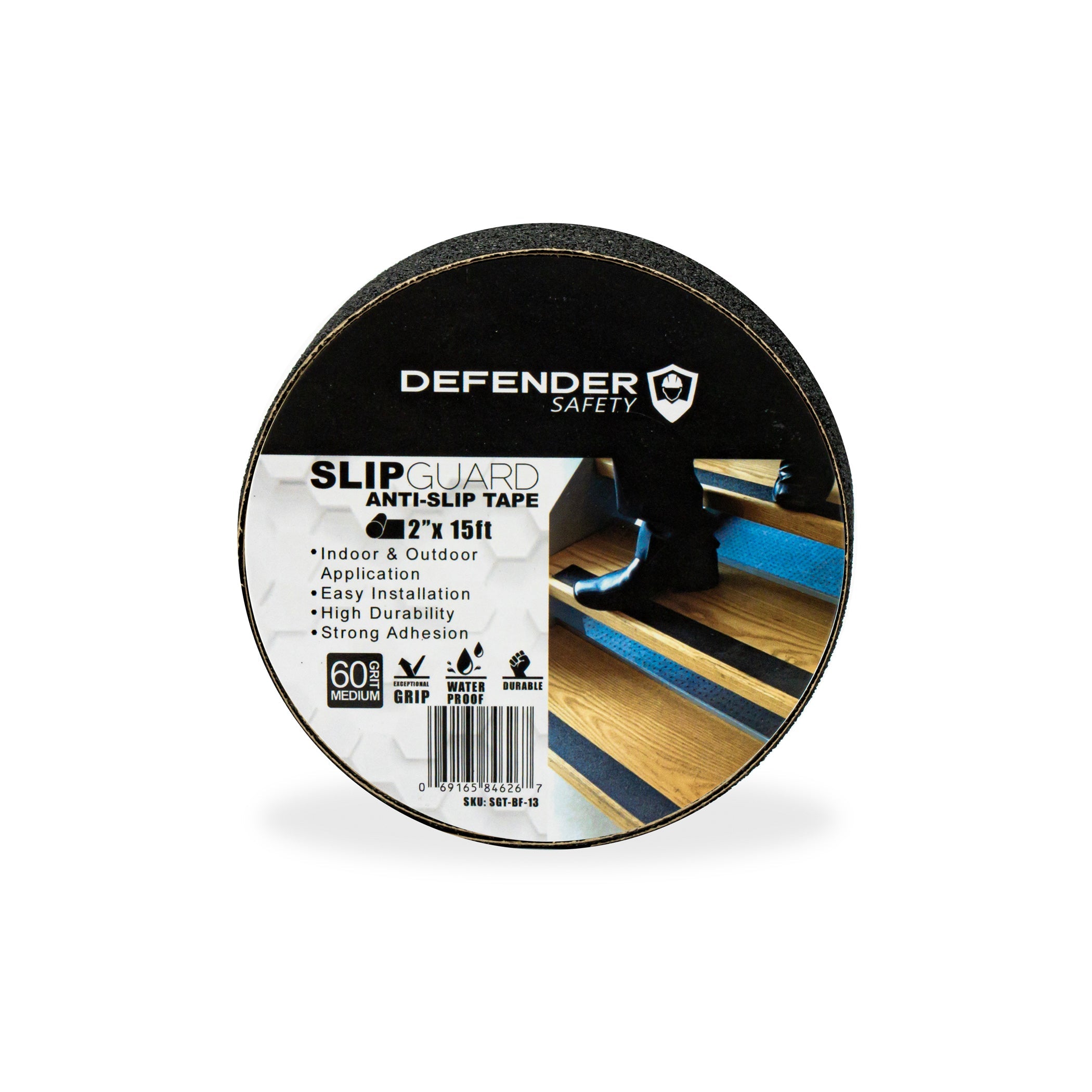 SLIPGUARD™ Anti-Slip Floor Tape. 60 Grit. Black. - Defender Safety