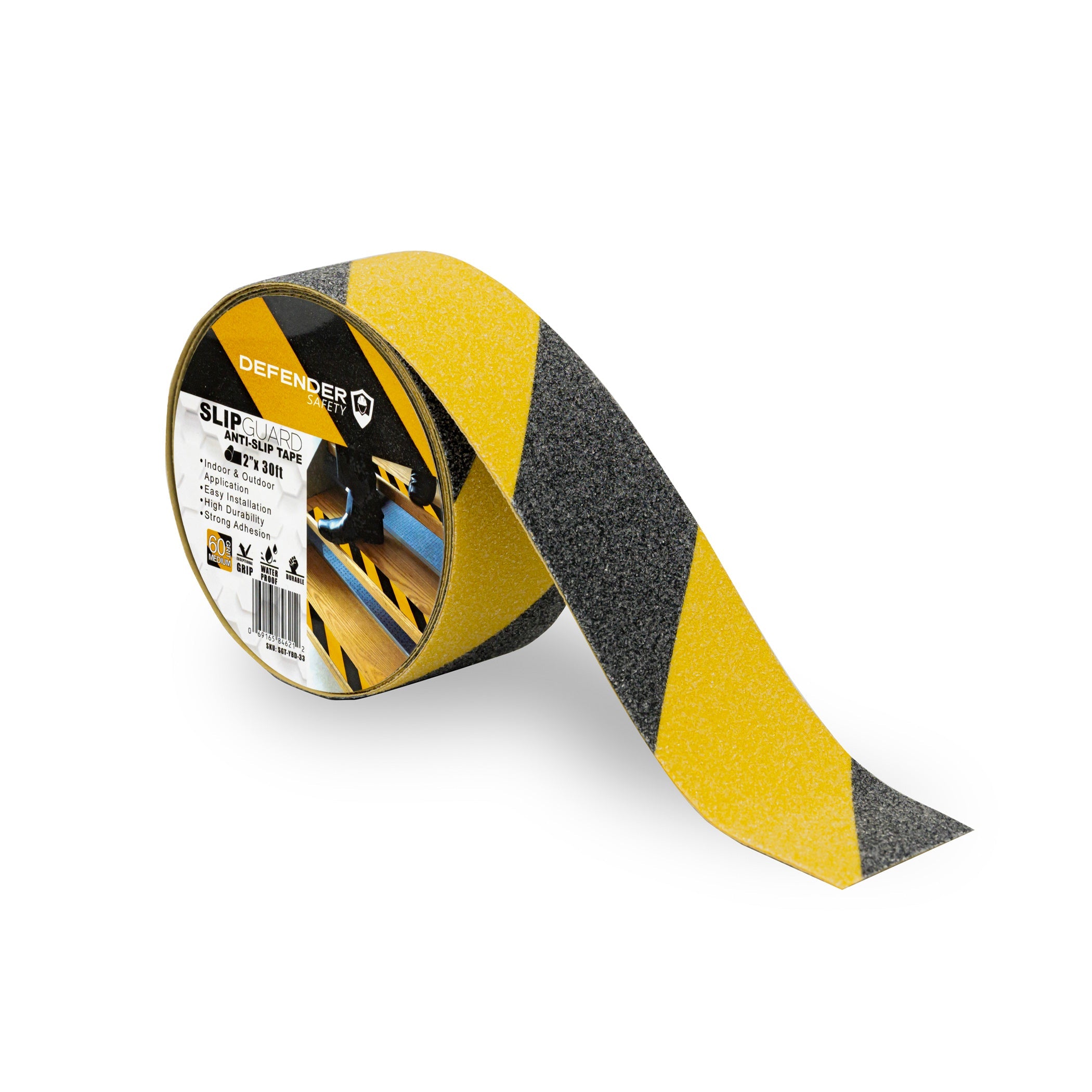 SLIPGUARD™ Anti-Slip Floor Tape. 60 Grit. Yellow & Black - Defender Safety