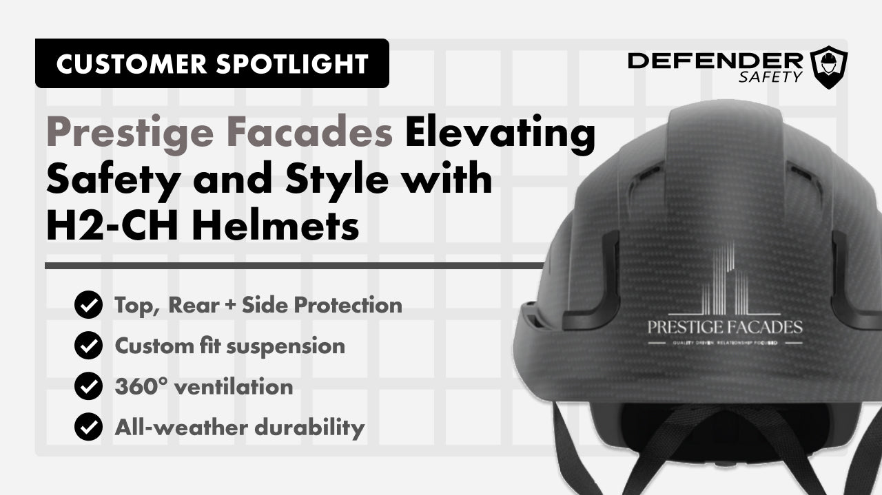 Prestige Facades Elevating Safety and Style with H2-CH Helmets - Defender Safety