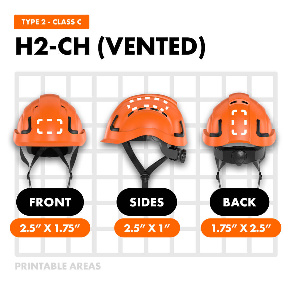 H2 Custom Logo Printed Safety Helmet