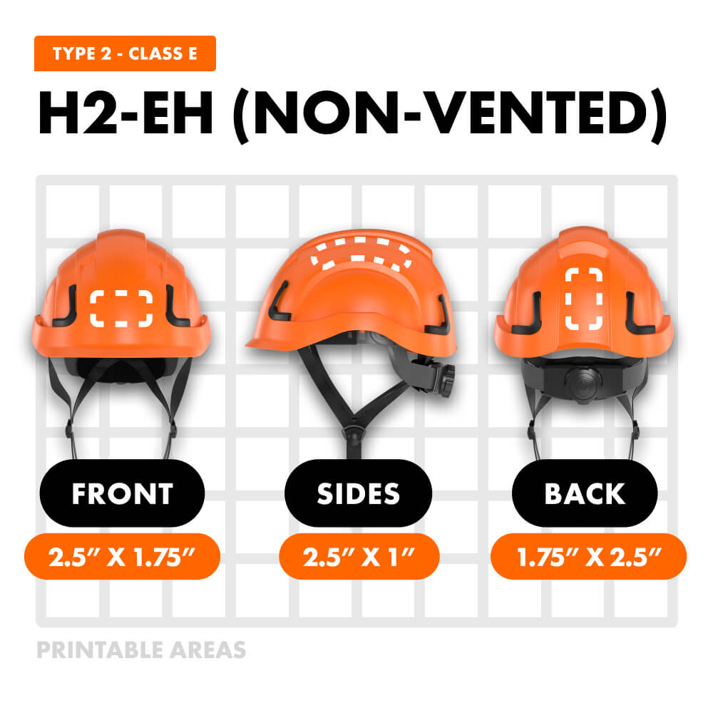 H2 Custom Logo Printed Safety Helmet