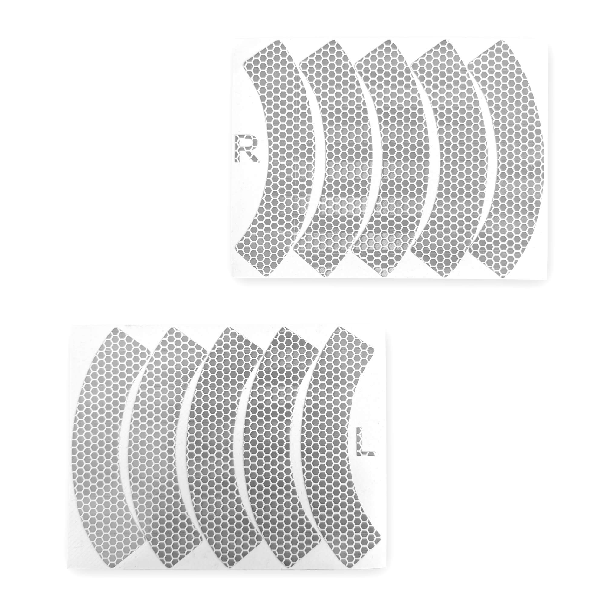 HiViz Reflective H2 Helmet Stickers - Pack of 5 (Left + Right Sides)