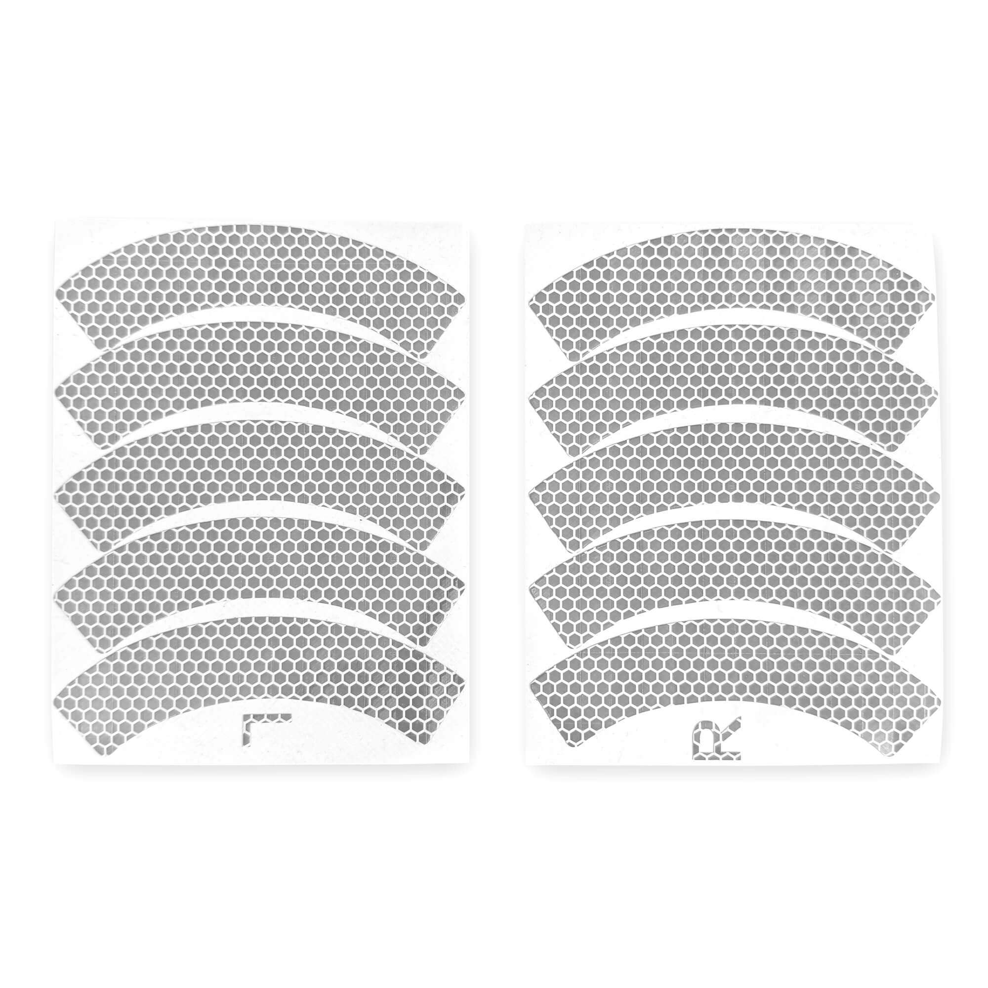 HiViz Reflective H2 Helmet Stickers - Pack of 5 (Left + Right Sides)