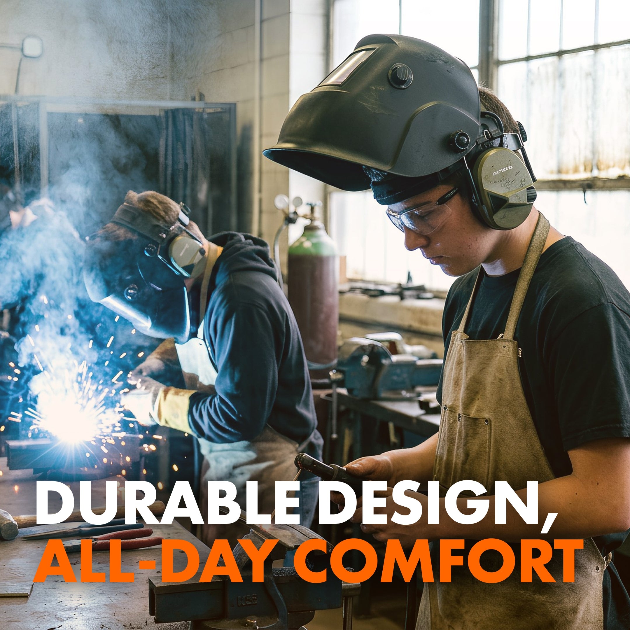 DECITECH™ E1 Electronic Hearing Protection, Over the Head Earmuffs, 24 NRR - Defender Safety