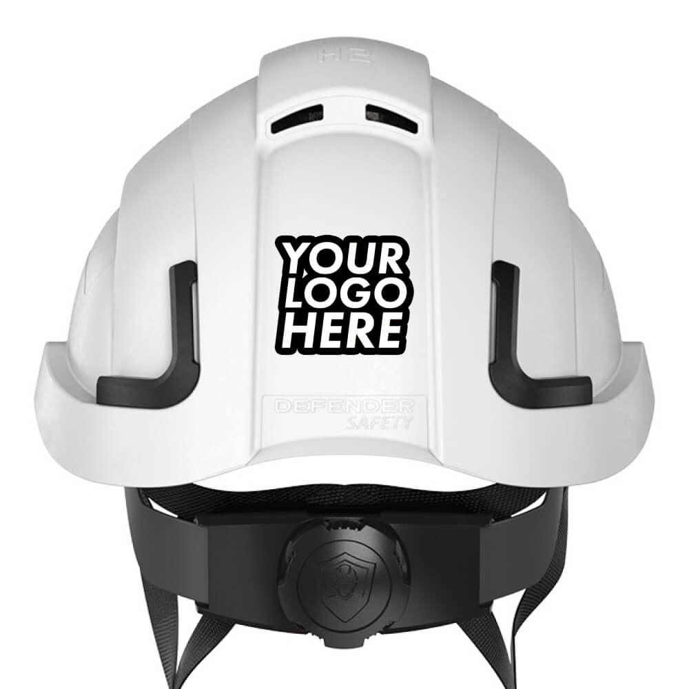 H2 Custom Logo Printed Safety Helmet - Defender Safety