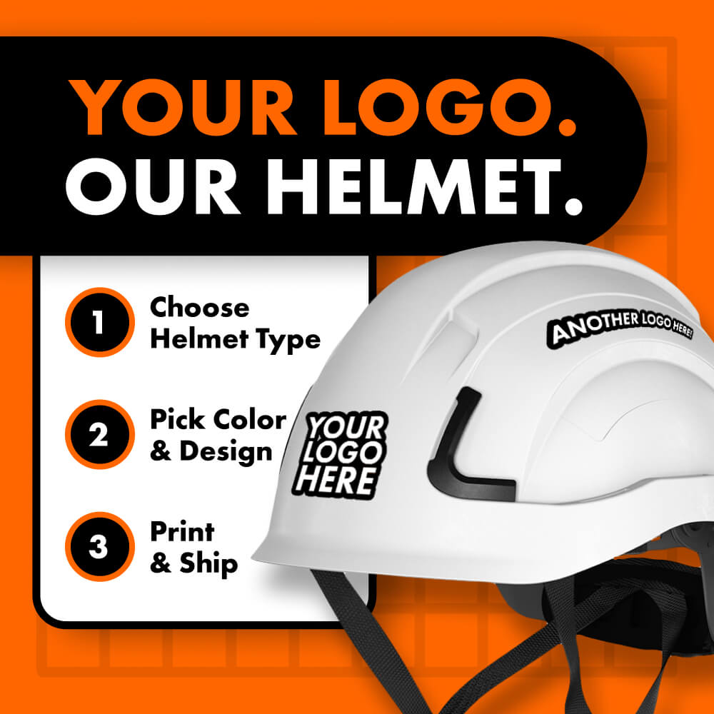 H2 Custom Logo Printed Safety Helmet - Defender Safety