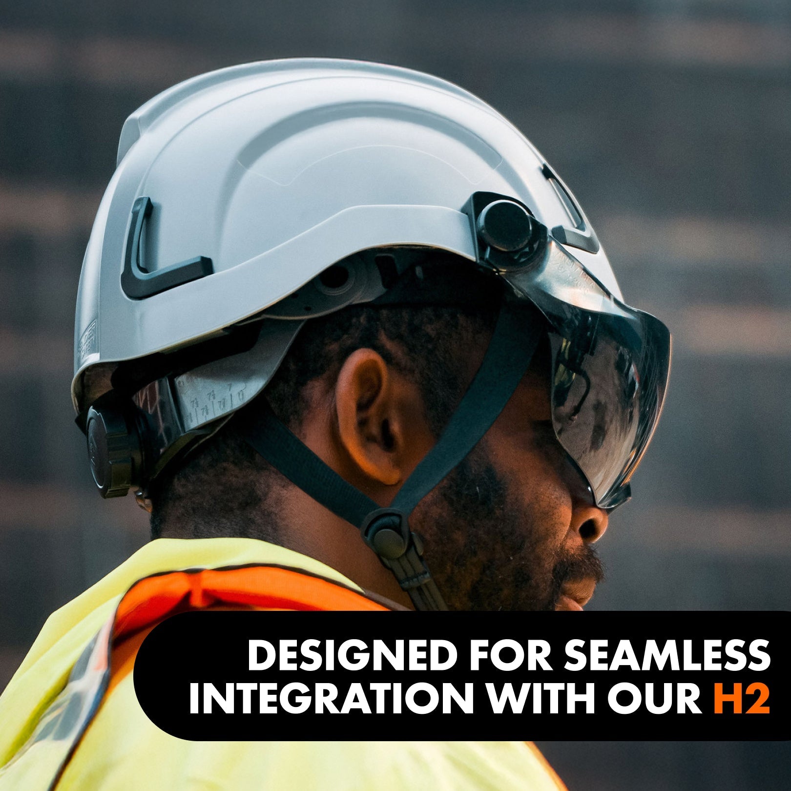 Tinted Safety Helmet Visor for Defender H2 | ANSI Z87+ Eye Protection