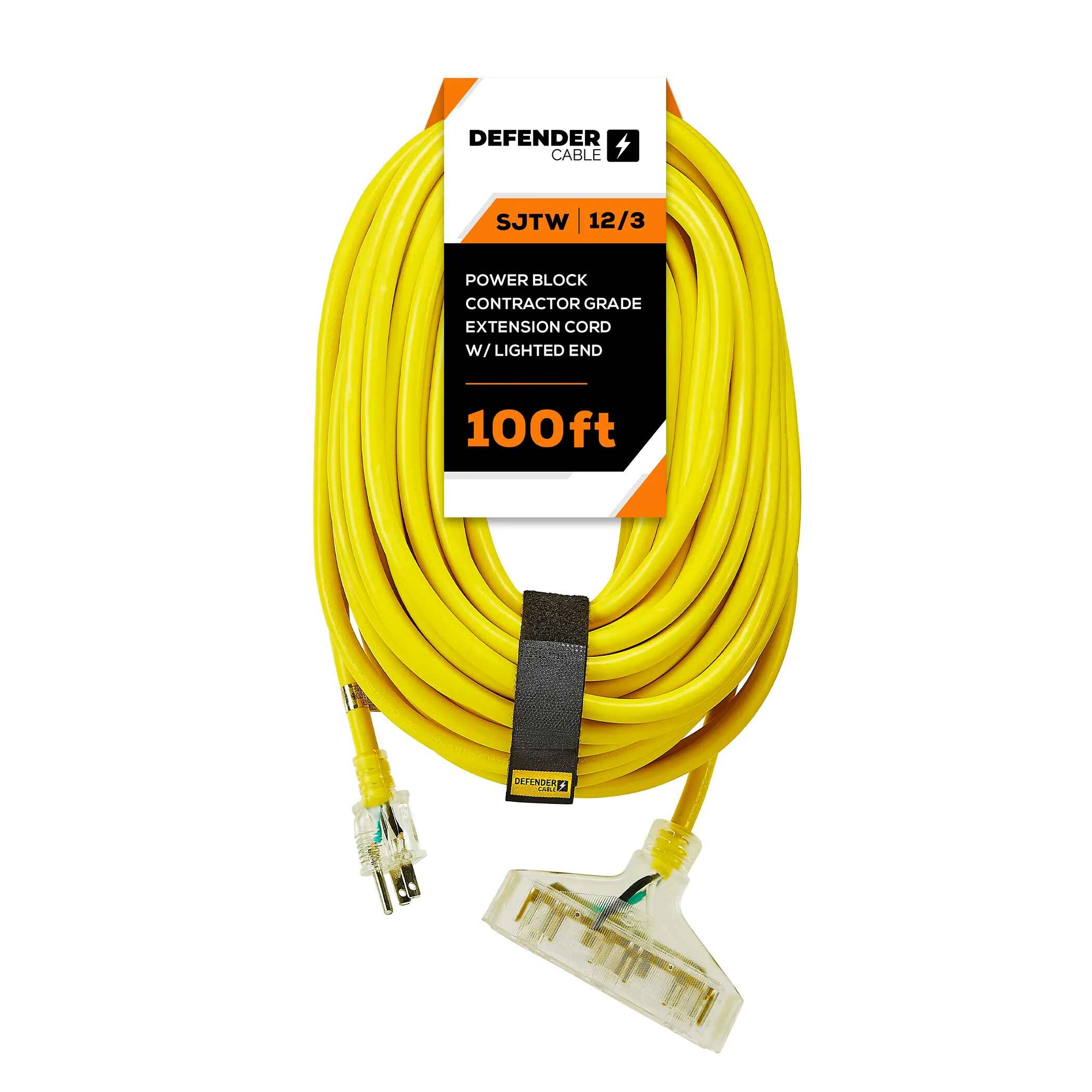 100 ft Outdoor 12/3 Extension Cord, PPE Safety Products