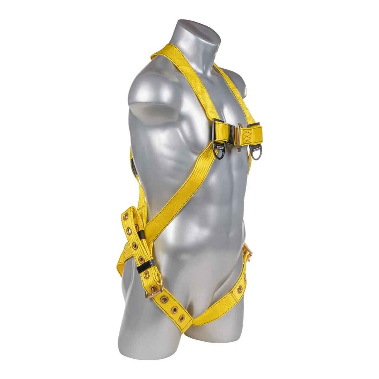 Construction Safety Harness 3 Point, Grommet Legs, Back D-Ring - Defender Safety