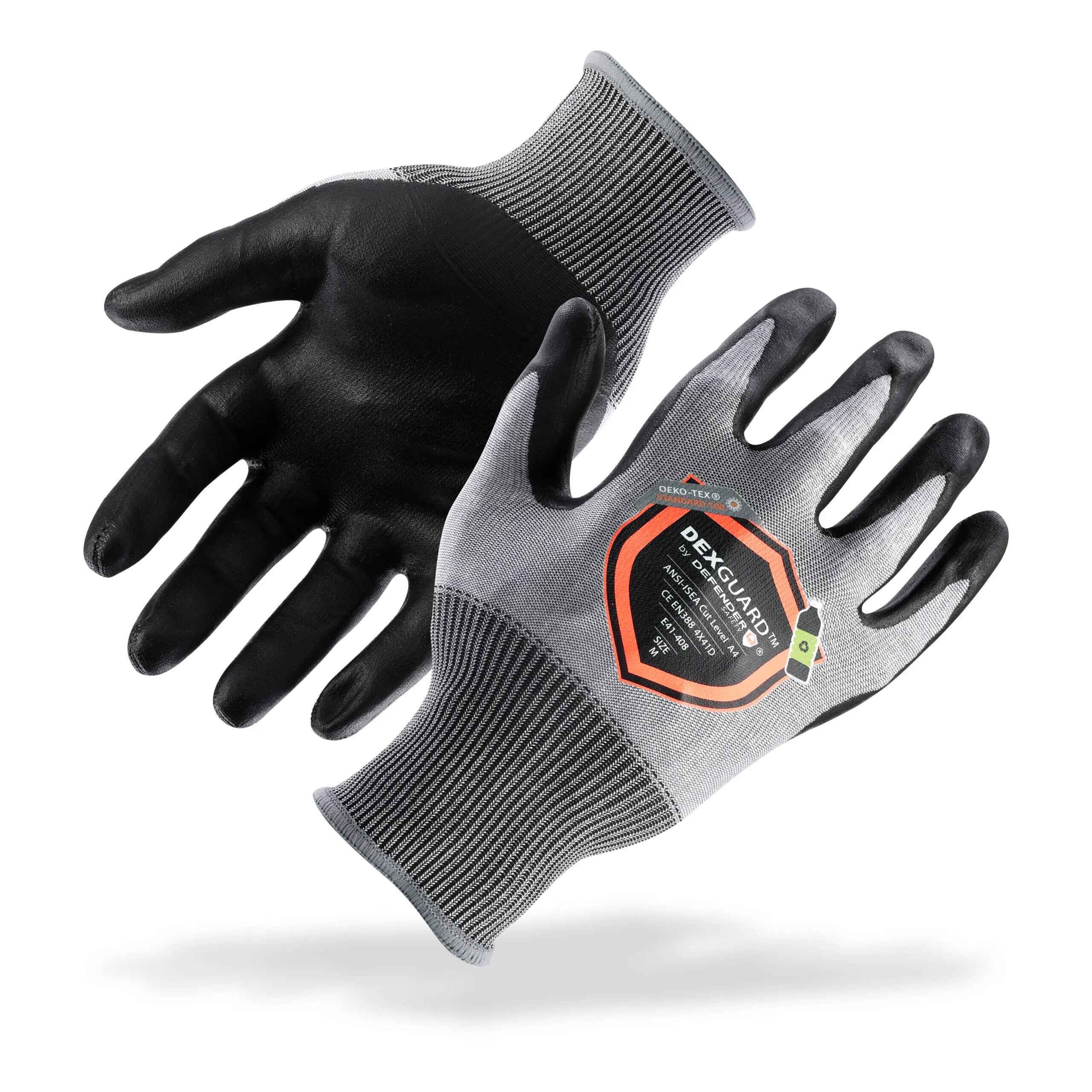 DEXGUARD™ A4 Cut Gloves, Level 4 Abrasion Resistant, Foam Nitrile Coating - Defender Safety