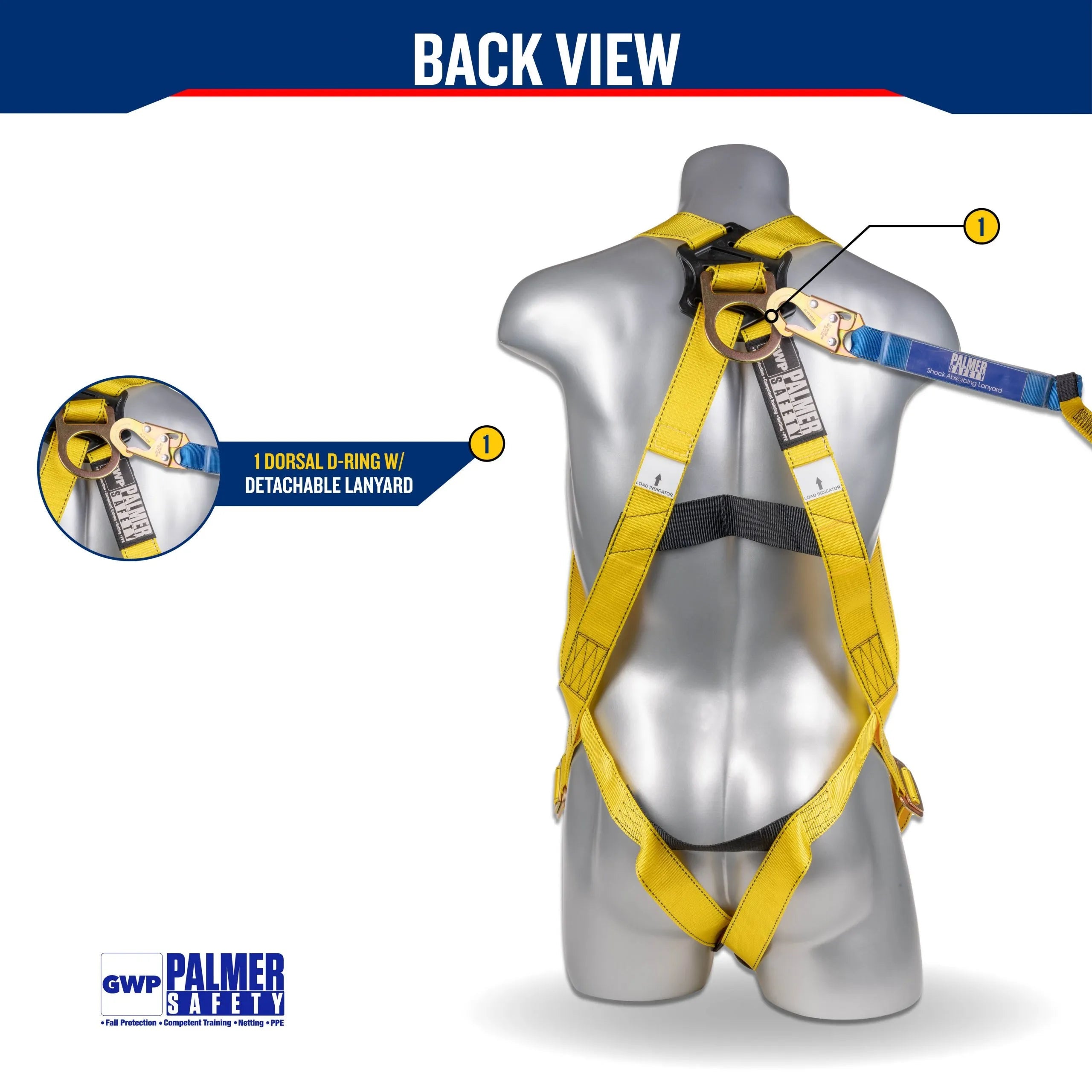 Full Protection 3pt. Body Harness and Lanyard Combo - Defender Safety