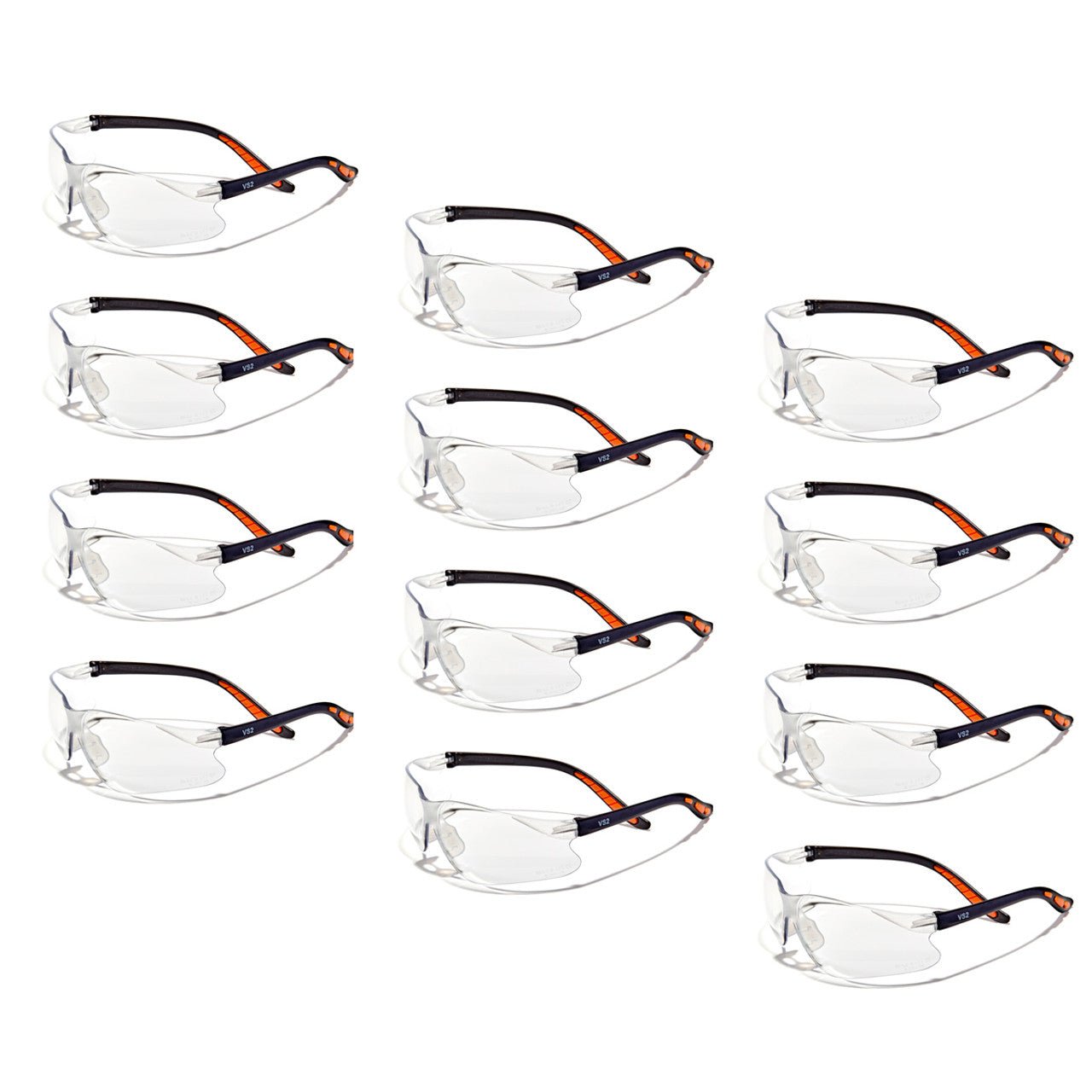 OPTIFENSE™ VS2 CLEAR Safety Glasses, ANSI Z87+, 12PCS - Defender Safety